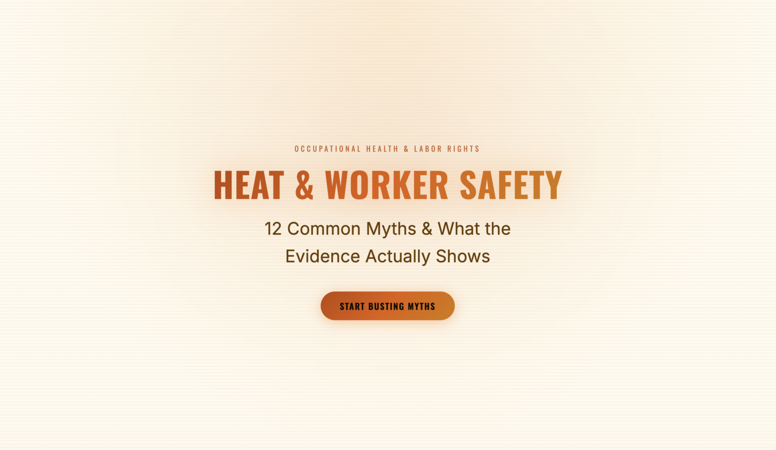 Heat and Worker Safety
